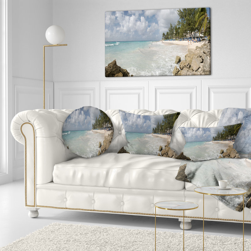 Coussin lombaire en mer seascape barbade island