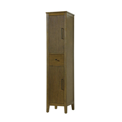 16 Inch Bath Storage Cabinet in Hazel Oak