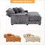 Chaise avec accoudoirs rembourrés en fausse fourrure de 41 pouces et fauteuil surdimensionné avec structure en bois-130067428