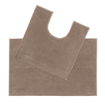 Kulap 2 Piece Rectangle and U-Shaped Bath Rug Set