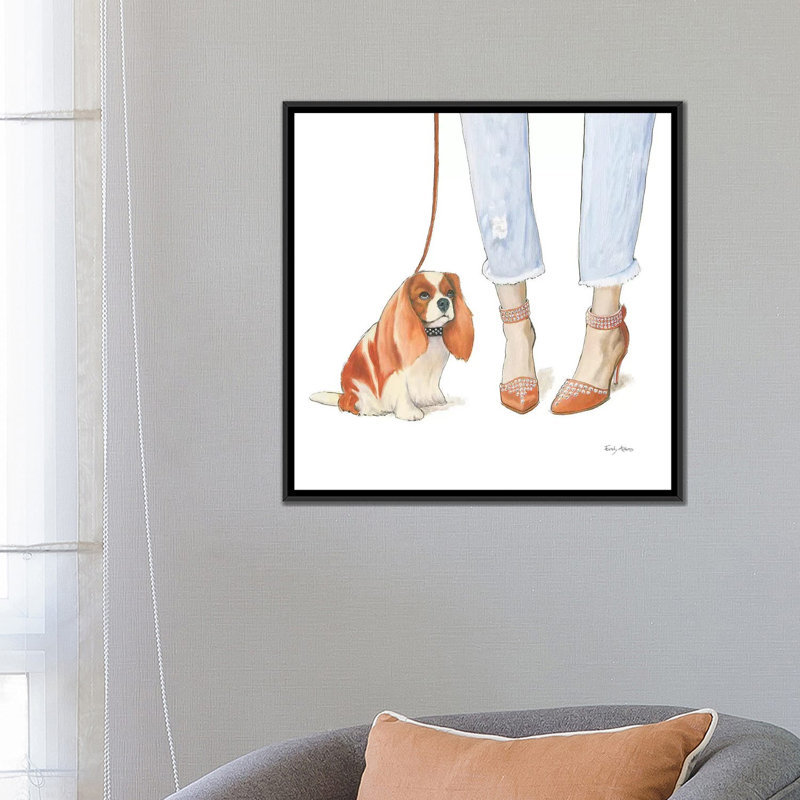 « fourrurey friends iv », reproduction d’impression sur toile, H 26 po x l 26 po x P 1,5 po, Toile avec cadre noir