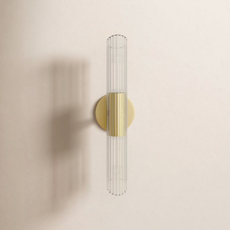 Anston Steel Armed Sconce, Aged Brass