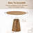 45" Round Dining Table Set for 4, 5-Piece Kitchen Table and Chairs With Faux Wood-Grain Tabletop & Faux Suede Chairs.-1403201007