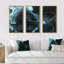 Turquoise nuage liquide Art I - ensemble d'art moderne sur toile encadrée moderne de 3-1486053168-1486053180