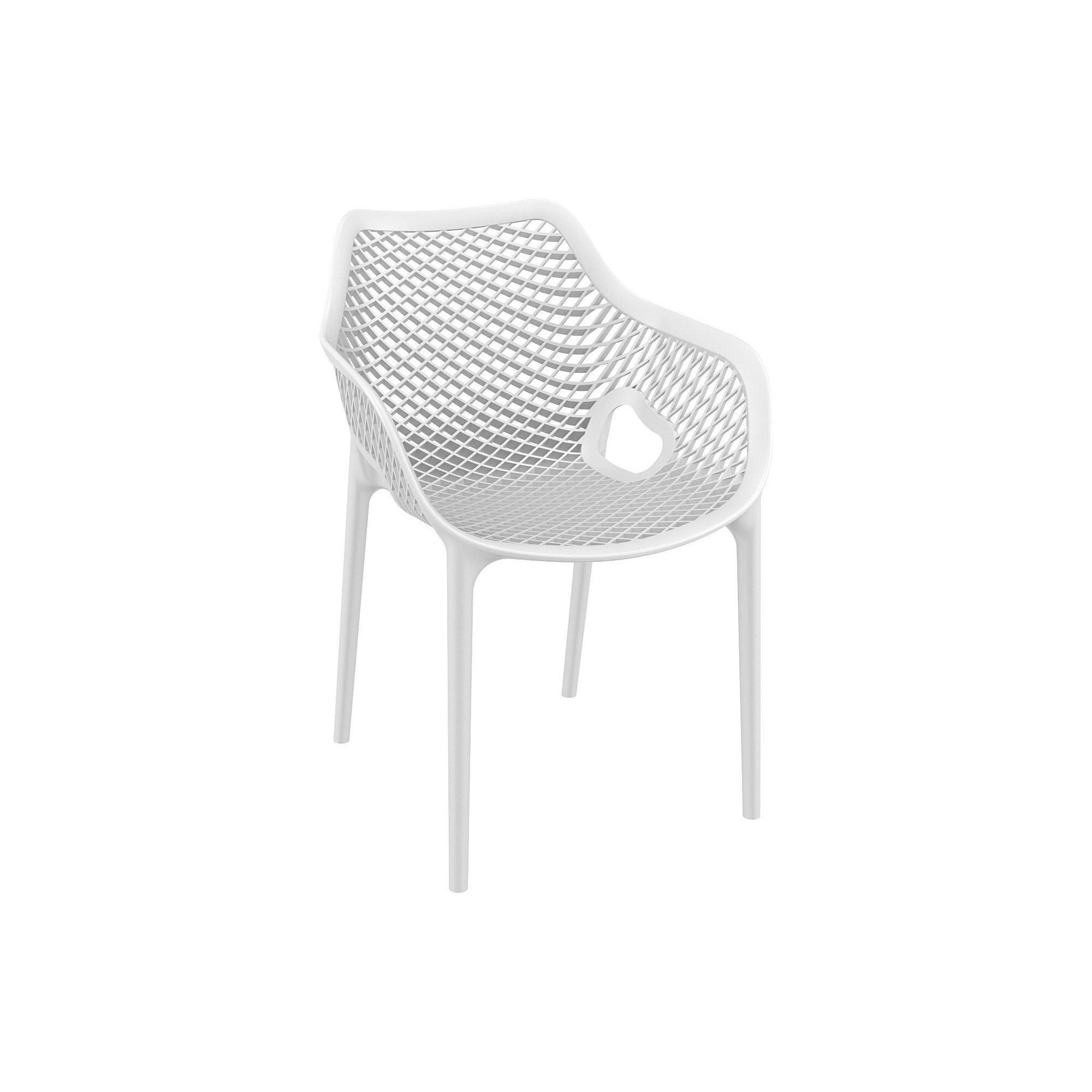 Farrah 2 Person Armchair Seating Set, White
