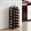 Wine Rack 23 Bottles Freestanding Storage Organiser Stand Home Black
