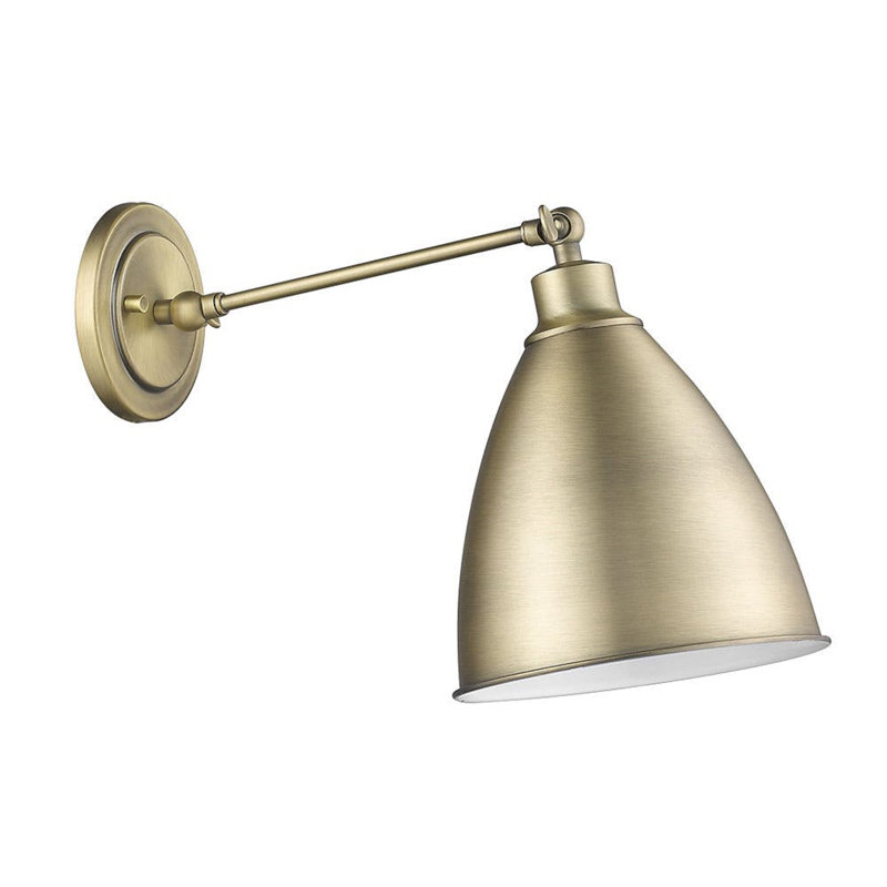 Braidyn-Drew Steel Swing Arm Sconce, Brass