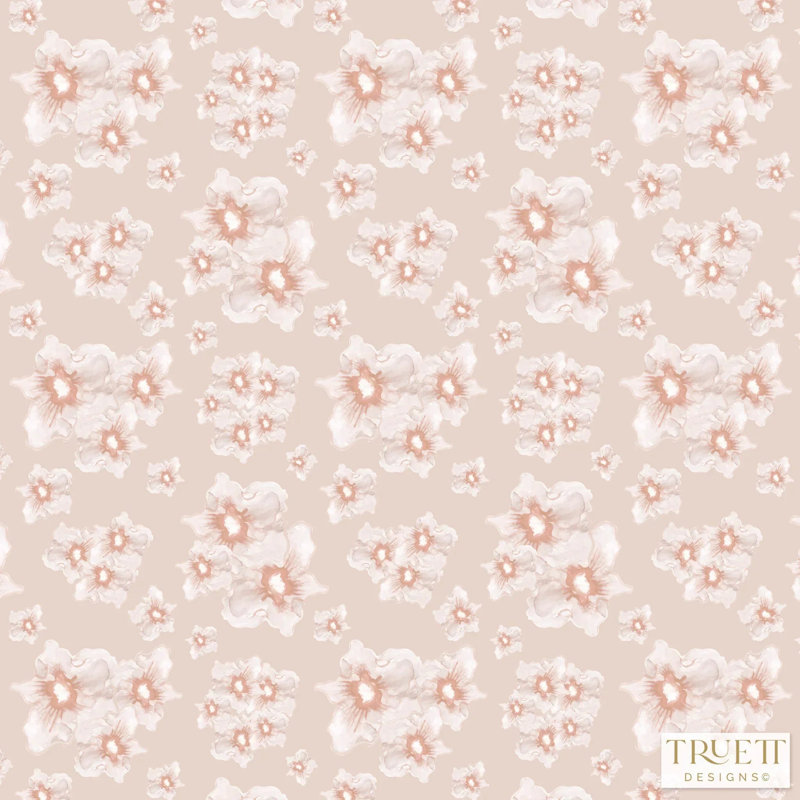 Cottage Garden Luxury Wallpaper, Cellulose/Polyester, Blush