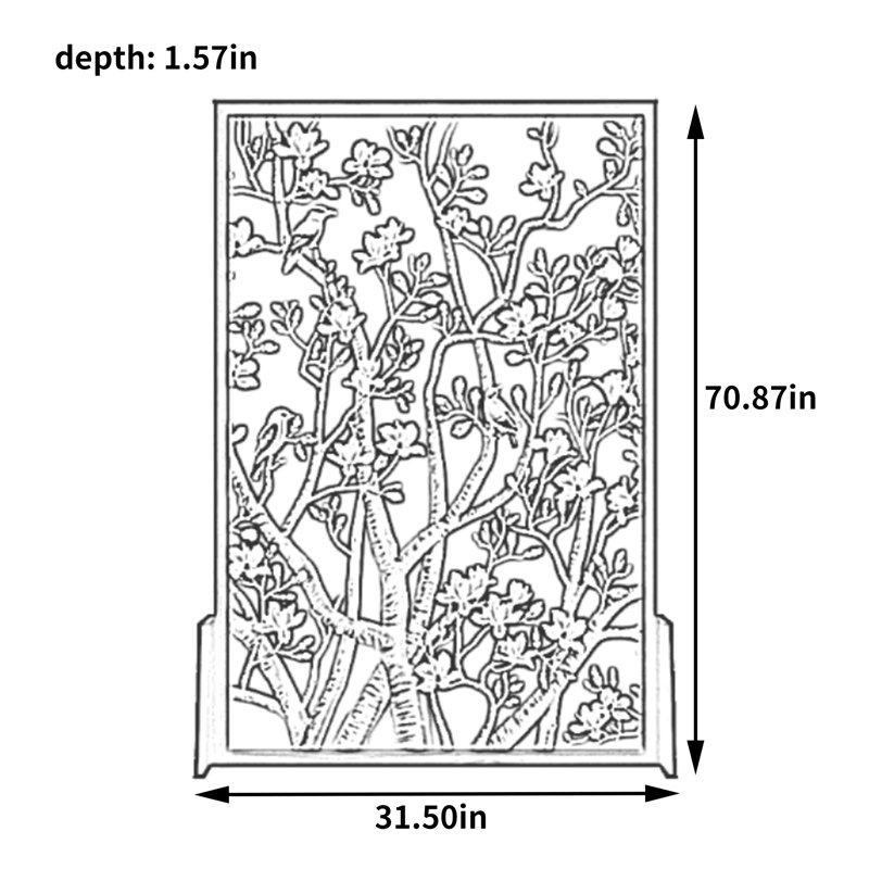 Columbus, H 70,87 po x l 31,5 po x P 1,57 po