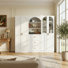 70.8" 3-Cabinet Combo - Pantry, Bookshelf, 3-Drawer & Full-Door Storage Unit