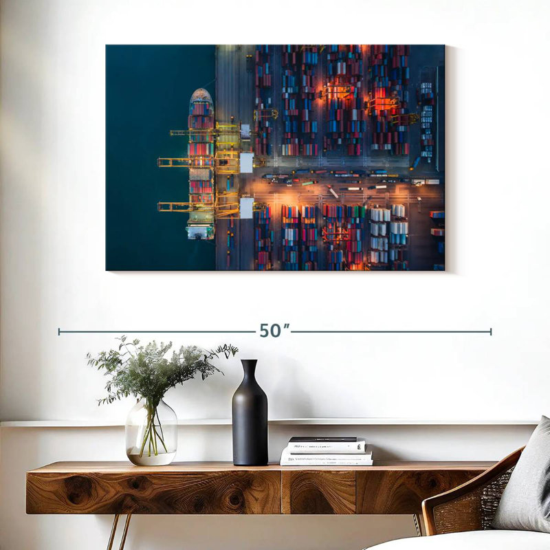 Mehar Container Cargo Ship Port, 26" H x 39" W