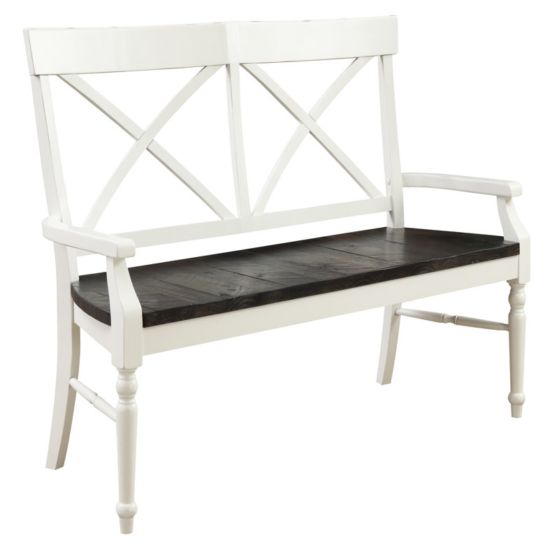 Banc brun et blanc