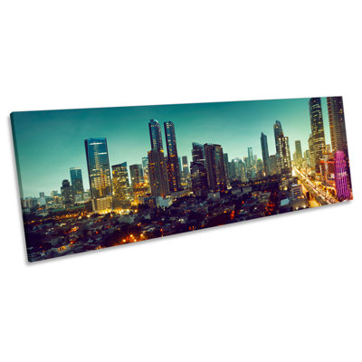 Jakarta City Indonesia - Wrapped Canvas Panoramic Art Prints