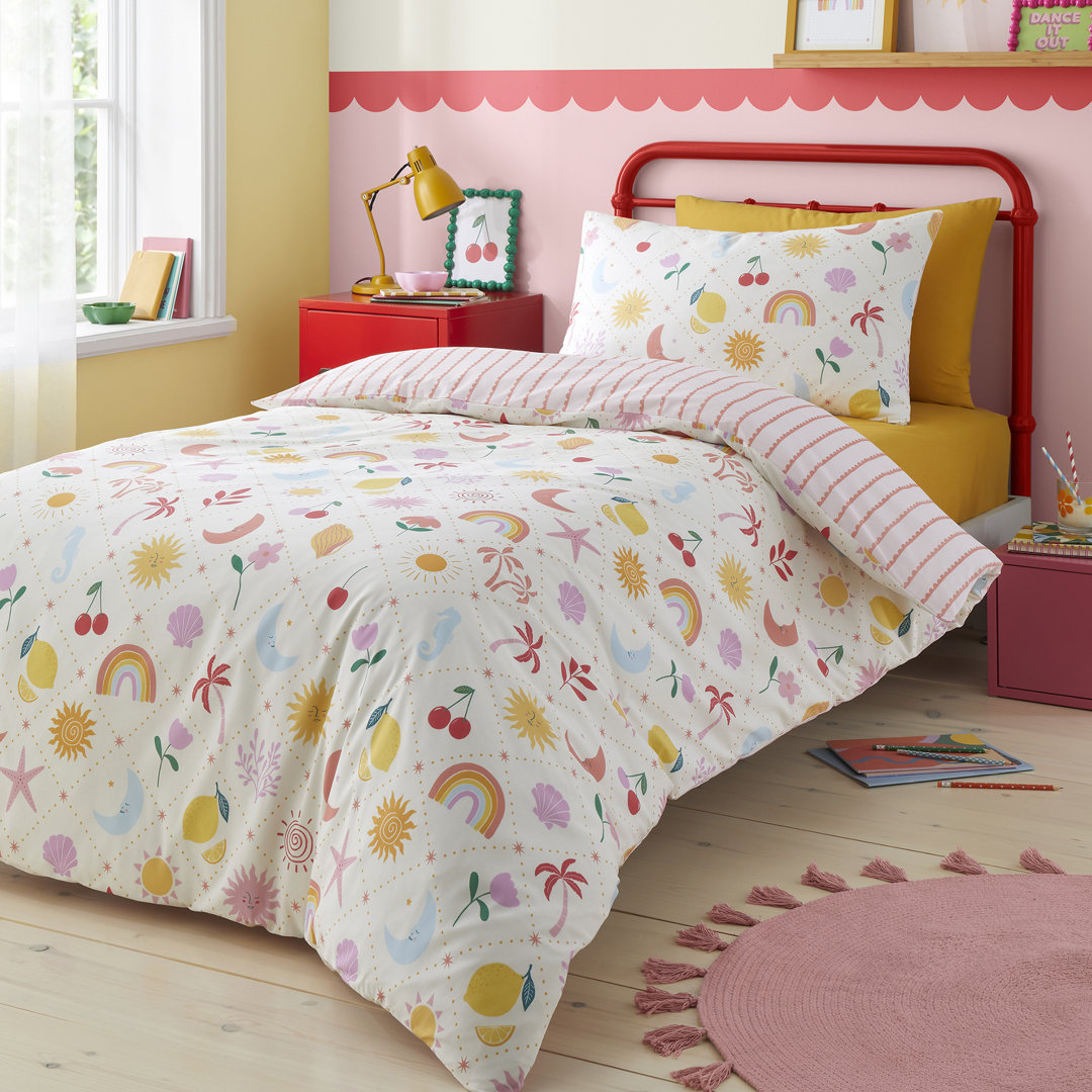 Dreamscape Cotton Blend Abstract Duvet Cover Set