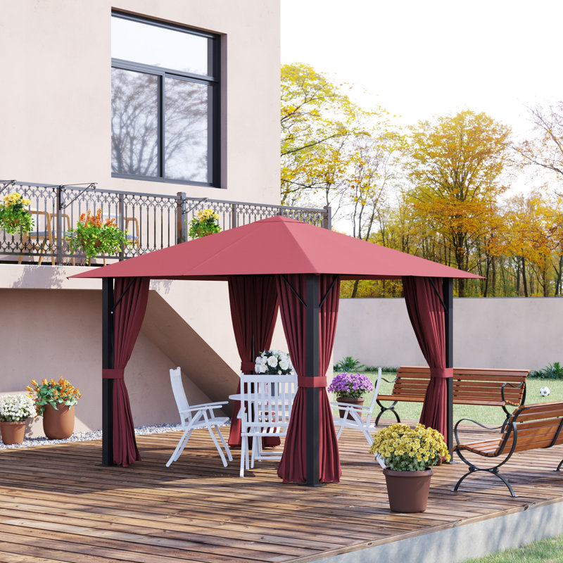 Extérieur 10 pi L 10 pi. D Pavillon de jardin en métal
