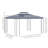 Patio Gazebo, Double Roof Outdoor Gazebo Canopy Shelter With Screen Decorate Corner Frame, For Garden, Lawn, Backyard And Deck