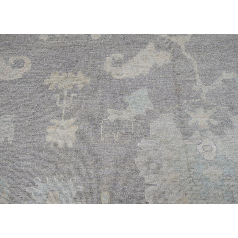 Tapis turc Oushak fait à la main 12 pi 2 po x 15 pi 8 po