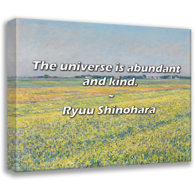 Ryuu Shinohara Quote: The universe is abundant and kind.
