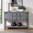 Routenberg Wood Storage Console Table with  2 Drawers and Cabinets and Bottom Shelf-643847492