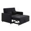 Canapé-lit convertible de 51,57 po, conception de fauteuil surdimensionné réglable et trois ports de charge USB-836541487