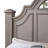 Recus King Bed, Carved Floral Details, Arched Headboard, Gray Wood-117559479