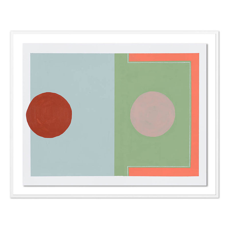Parquet Courts 1 Print by Kimmy Quillin, White, 48" H x 60" W x 2.5" D