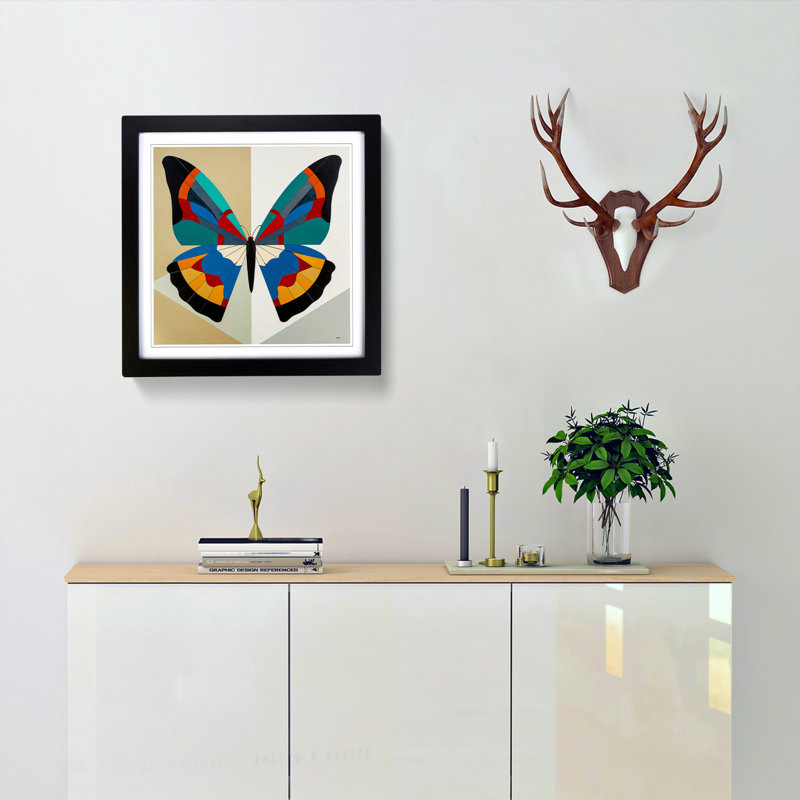 Single Picture Frame Print on Wood, Black