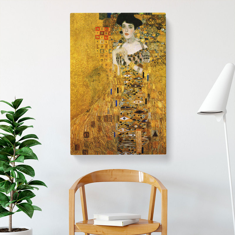 Adele Bloch-Bauer by Gustav Klimt - Wrapped Canvas Painting, 76cm H x 50cm W x 3cm D