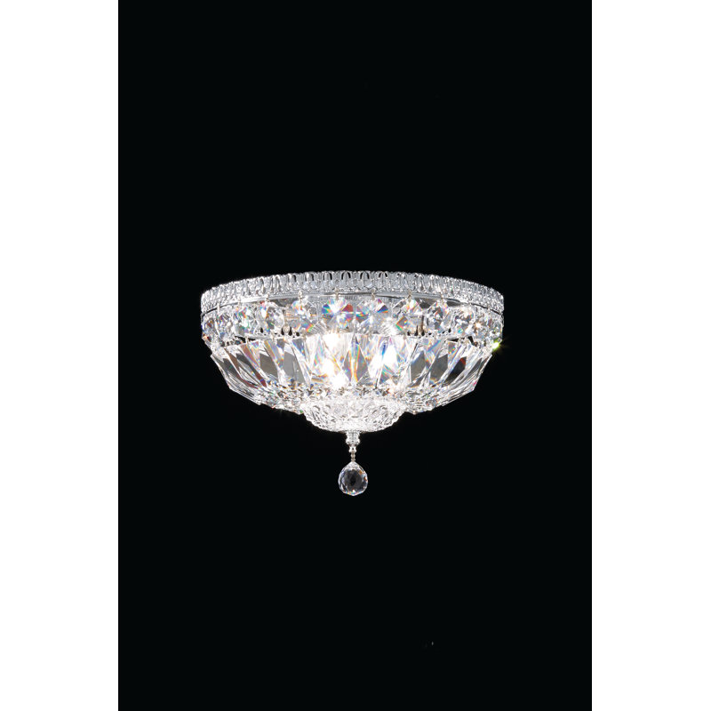 Flush Mount 3 - Light Flush Mount, Silver, 6" H x 12" W x 12" D