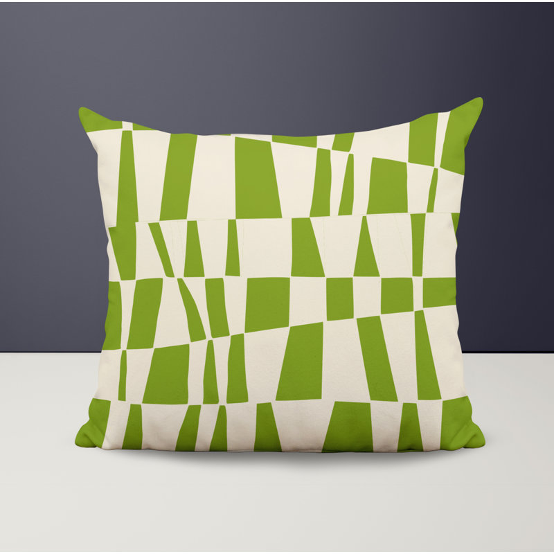 Housse et insert de coussin décoratif en polyester, L 17 po x H 17 po, Chartreuse