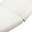 Ensemble de méridienne, espace disponible sur un côté, bois d'acacia massif avec coussin de détente (crème et triple pli) - version gris foncé assortie disponible-951669824