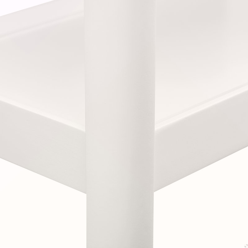 Table de chevet blanche Yonda, Blanc