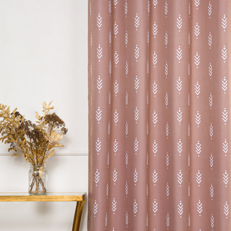 Yountville Thermal Room Darkening Curtain Panels, 52" W x 63" L, Chestnut