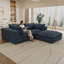 Canapé 79 po Cloud avec canapé désossé, canapé modulaire en tissu velours côtelé avec assise profonde et coussins rembourrés de plumes, canapé double couche sans assemblage avec coussin amovible-855873891