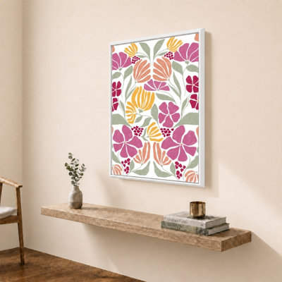 Floral Symmetry by Lucille Price - Graphic Art on Canvas