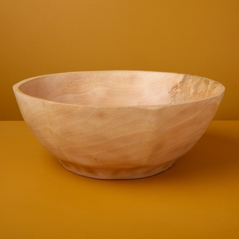 Grand bol courbé en bois de manguier