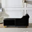 Chaise longue moderne avec revêtement en velours (noir)