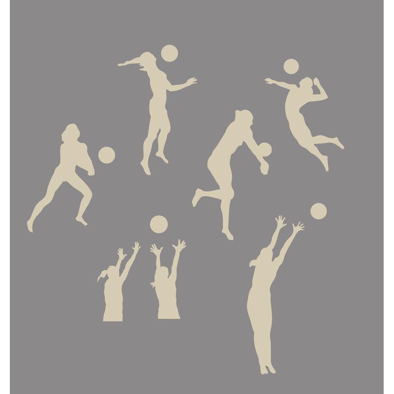 Décalcomanie murale joueurs volleyball Anadolu, Beige clair
