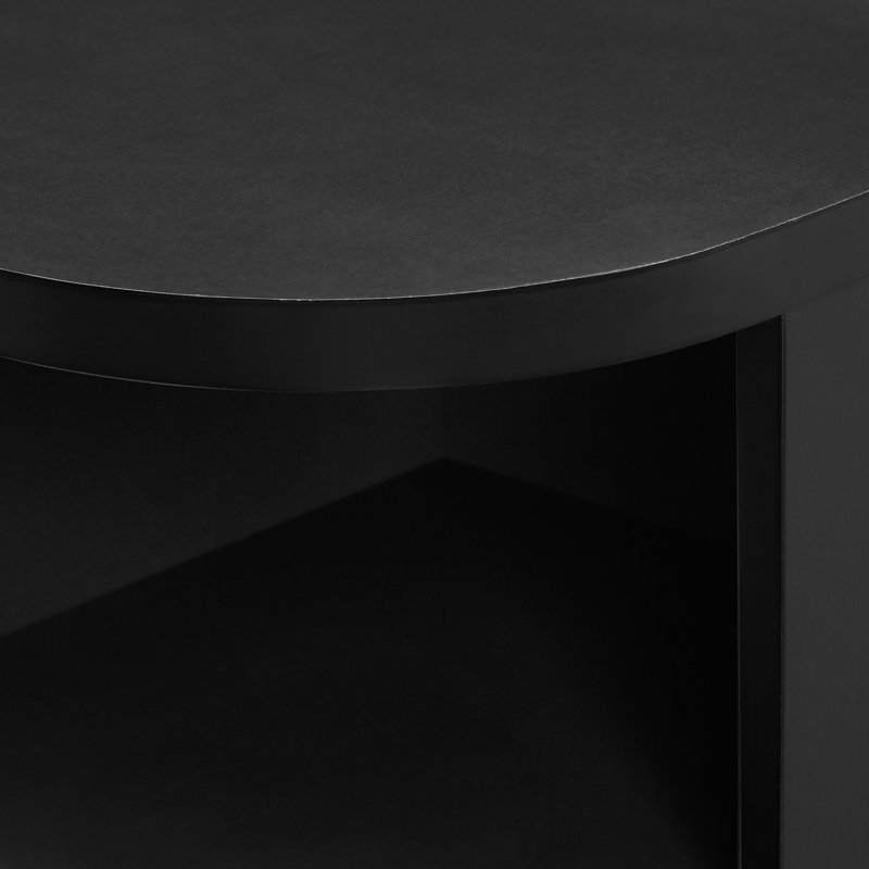 Buffet à 2 portes en verre de 58 po Carleon, Noir, noir, noir, noir