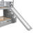 Space-saving Gray Twin House Bunk Beds With Storage And Slide