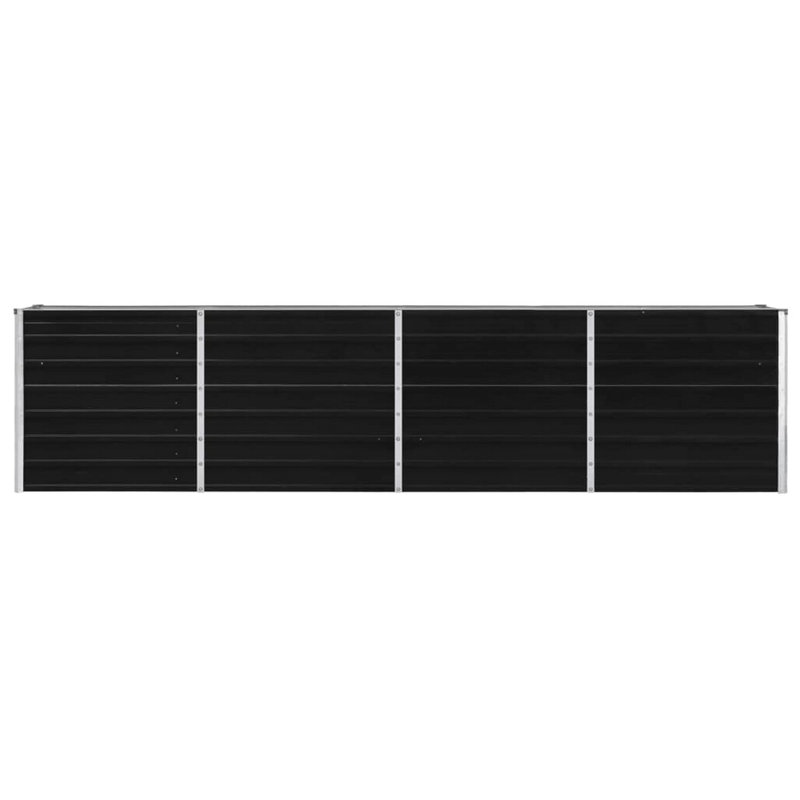 Jardinière en acier galvanisé , H 30,3 po x l 126 po x P 15,7 po, Vert