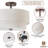 Semi Flush Mount Ceiling Light,16 inch Double Drum Ceiling Light Fixture,3-Light Semi Flush Mount Light Fixture,Oil Rubbed Bronze Finish,Modern Ceiling Light for Living Room,Bedroom,Hallway