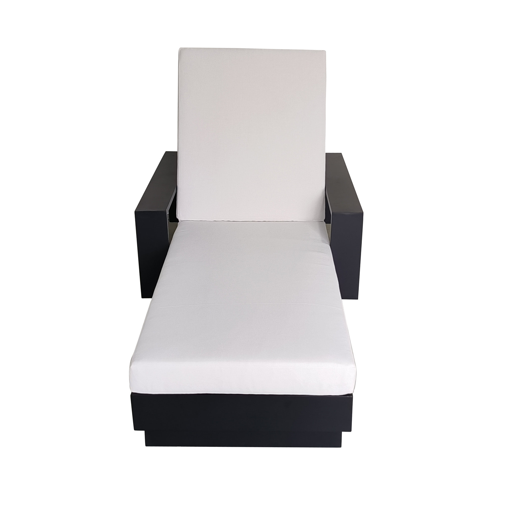 Yuki 1 Pc Aluminum Chaise Lounge With Sunbrella Cushions