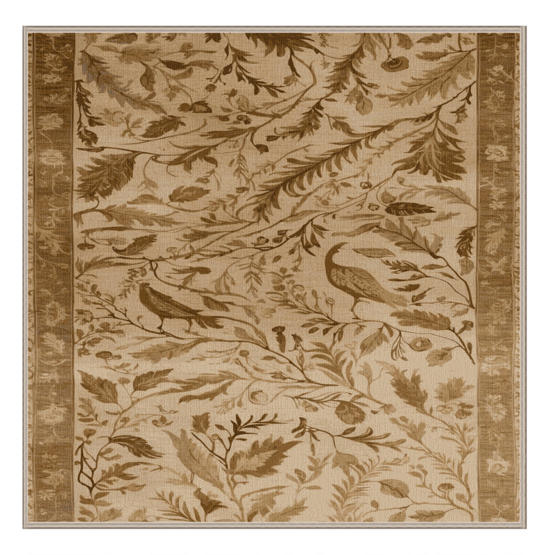 Tapis brun lavable à la machine, Carré 3 pi