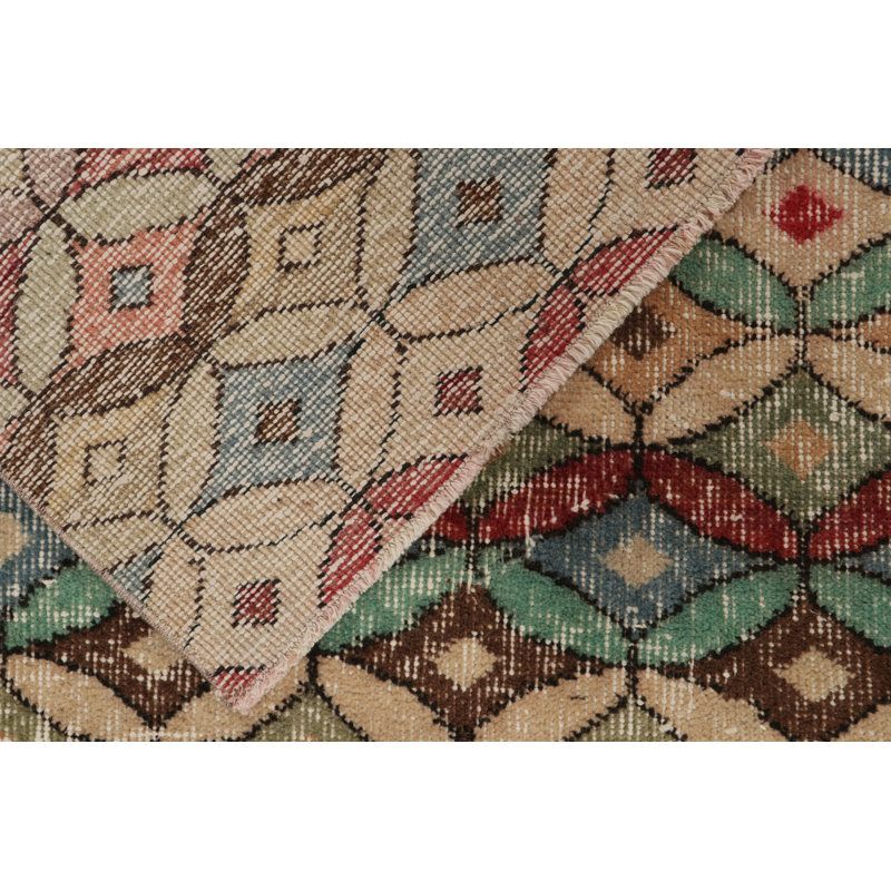One-of-a-Kind 4'11" X 5'1" Hand Knotted Area Rug