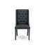 Ensemble de mobilier de salle à manger 7 pièces composé d'une table de salle à manger rectangulaire avec pieds en X et 6 chaises rembourrées en tissu de lin noir, noir brossé-490430308-488713849-433605065