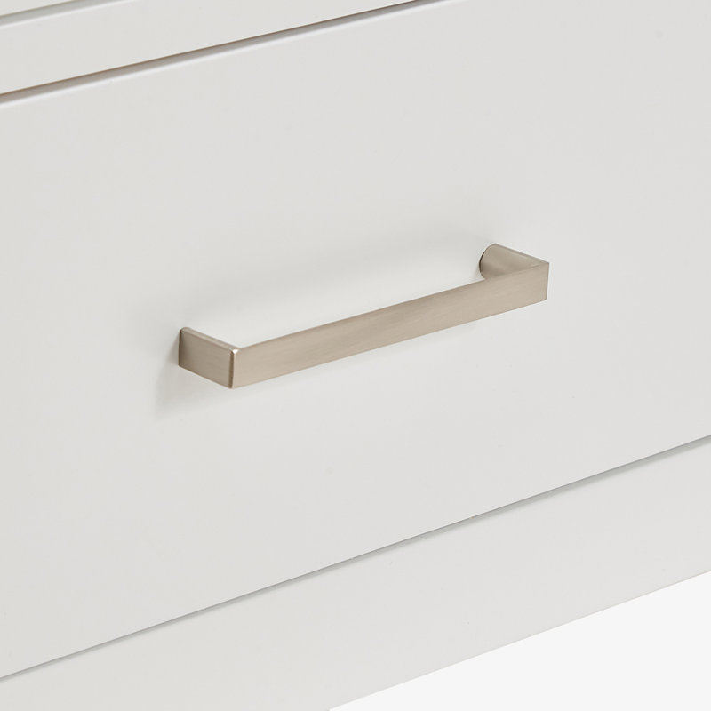 73'' W Double Vanity, Brushed Nickel, White, 61"