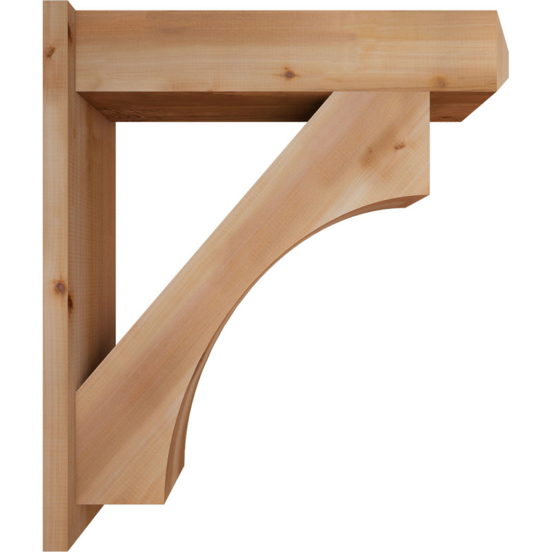 Persienne en bois rustique Westlake Craftsman, Cèdre rouge occidental l 7 1/2 po (lisse), P 32 po x H 36 po