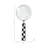 Decorative Round Glass Magnifying Glass Object with Resin Handle for Home Decor - Sculptural Figurine Accent for Decorations for Living Room - Black/White-2075589281