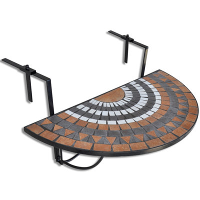 Half Moon 76Cm L Outdoor Balcony Table